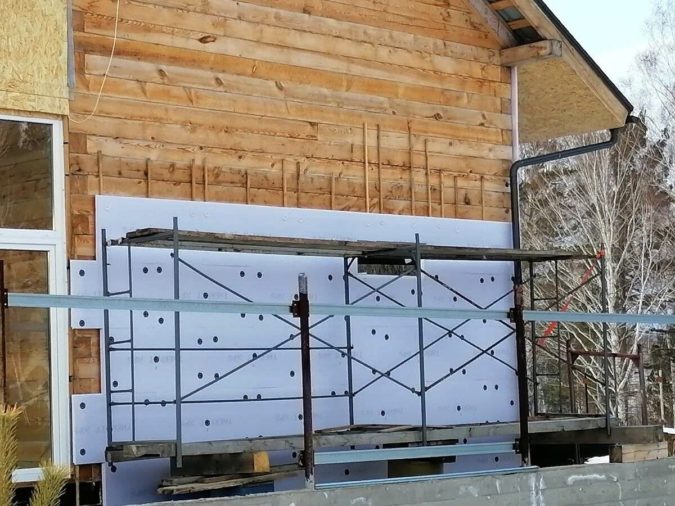 Крепление пенопласта через обрешетку